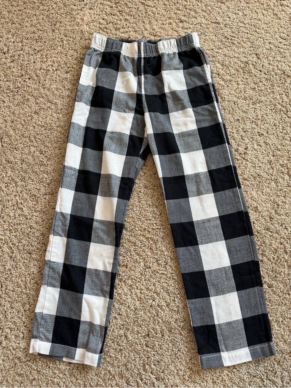 Old Navy Black & White Buffalo Check Kids Pajama Bottoms